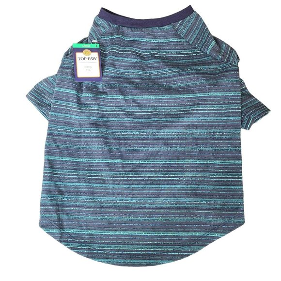 Top Paw Dog Top Paw Pet Dog Sz Lg Classic Tee T Shirt Blue Teal
